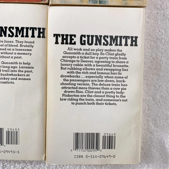 Vintage The Gunsmith All Action Western Romance Novel  x4 - Picture 11 of 14